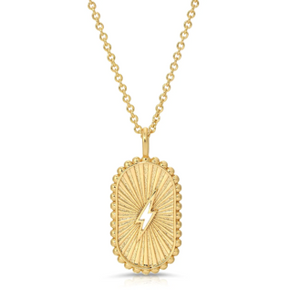 elizabeth stone lightning gold pendant