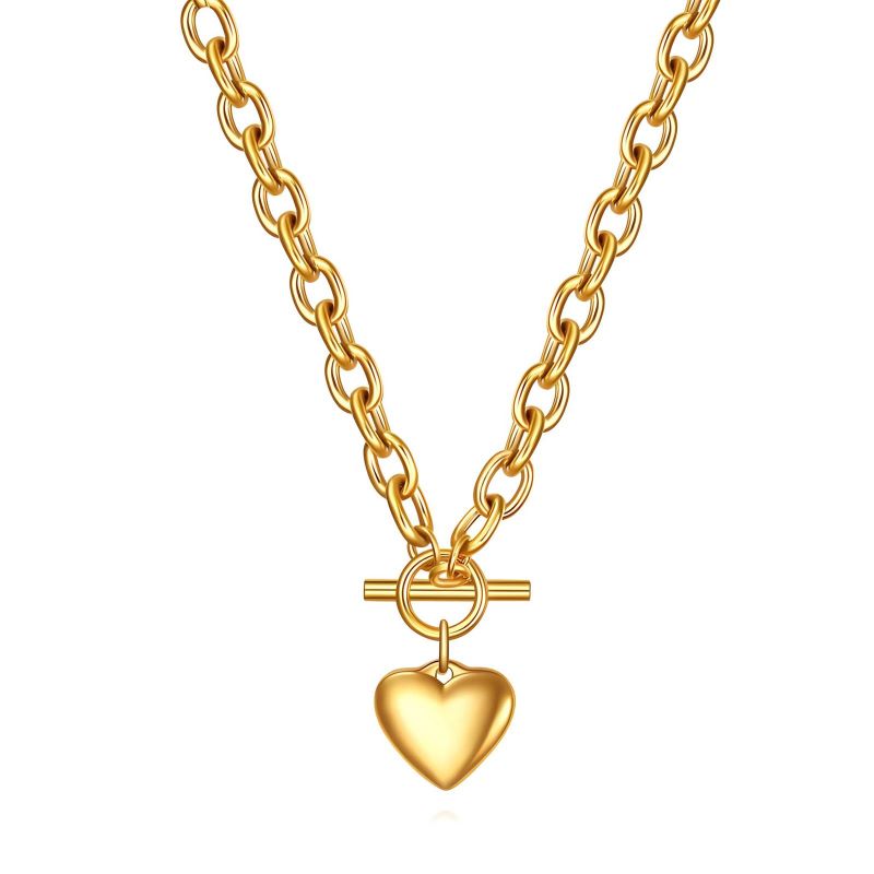 aahana la vida gold heart necklace