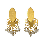 eneida franca bella gemstone earring pearl gold