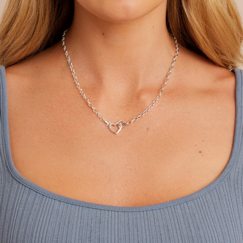 gorjana silver parker heart necklace