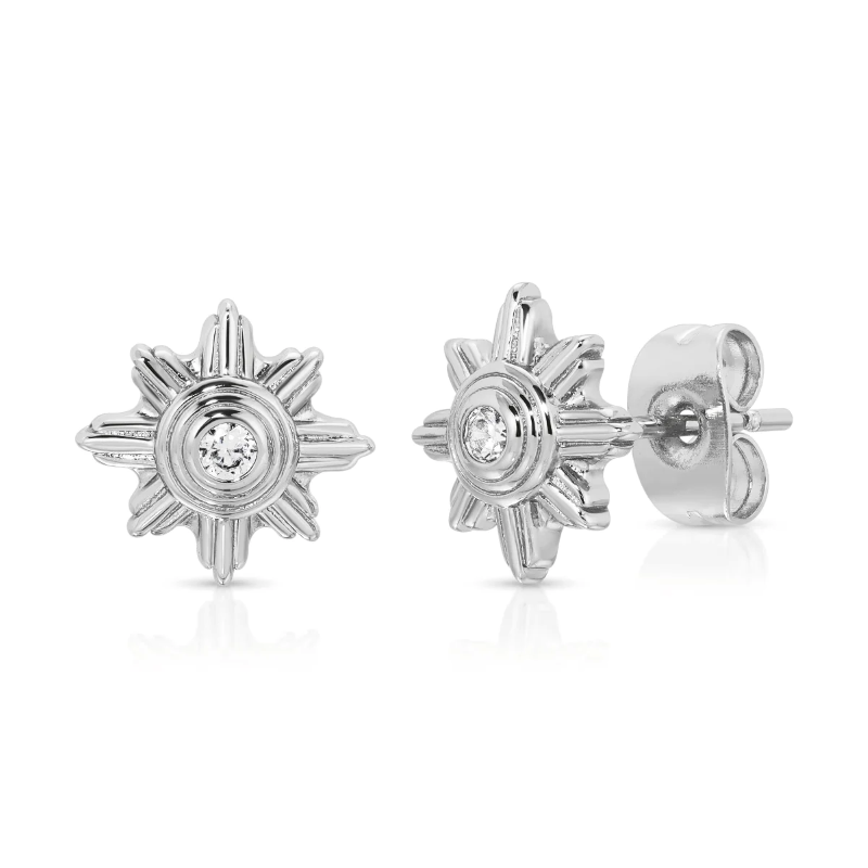 elizabeth stone silver supernova star stud