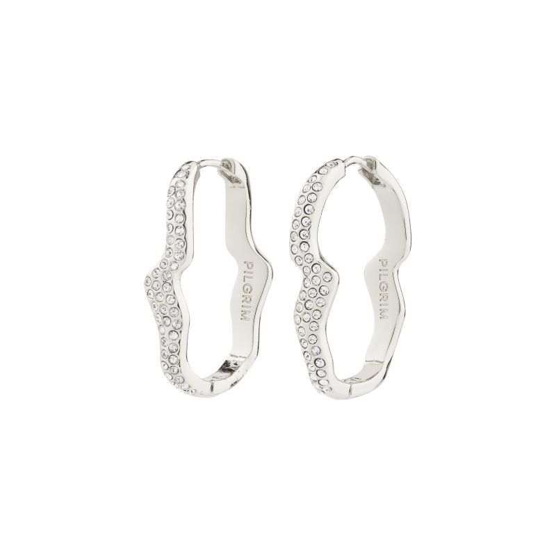 pilgrim silver connect crystal earring