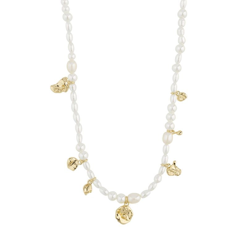 pilgrim gold intent pearl necklace
