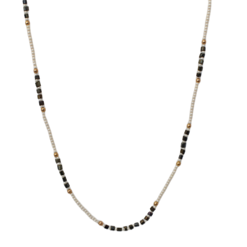 machu picchu simple beaded chain white