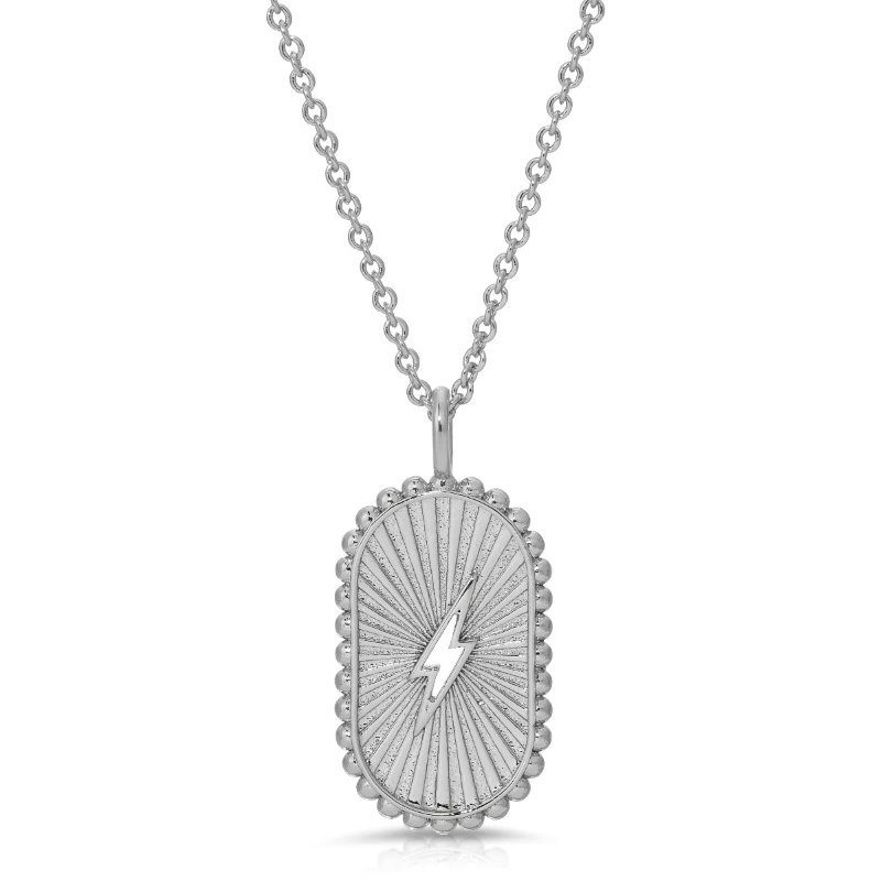 elizabeth stone lightning silver pendant