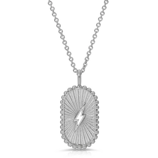 elizabeth stone lightning silver pendant