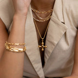 sahira gold ophelia cross necklace