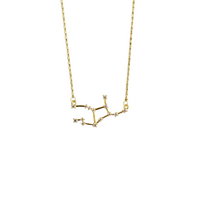 joydrop virgo gold cz zodiac necklace