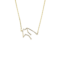 joydrop aquarius gold cz zodiac necklace