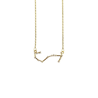 joydrop scorpio gold cz zodiac necklace