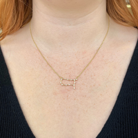 joydrop gemini gold cz zodiac necklace