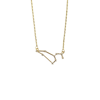 joydrop leo gold cz zodiac necklace